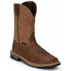 Cheap ???? Justin Men's Carbide Western Work ???? Boots - Composite Toe Brown ????
